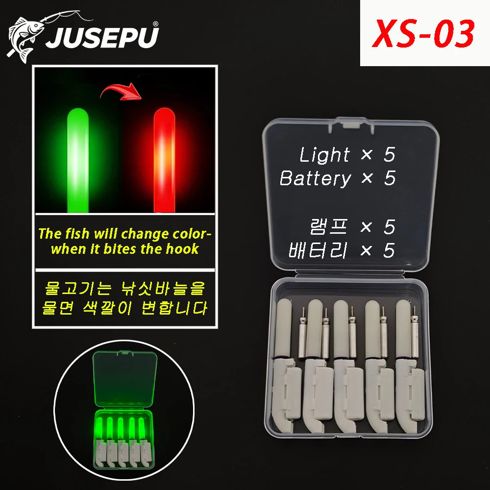 LED Fishing Rod Tip Bite Alarm Lights – 5 Pack