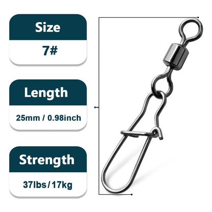 Duo-Lock Fishing Snap Swivels