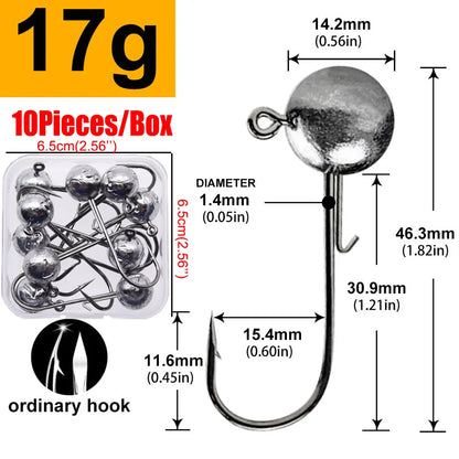 High Carbon Steel Jig Head Fishing Hooks