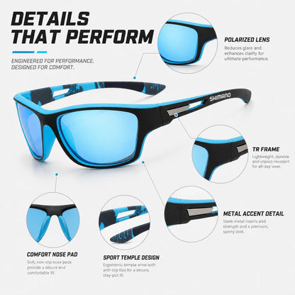 SHIMANO Polarized Fishing Sunglasses – UV400 Outdoor Fishing Eyewear