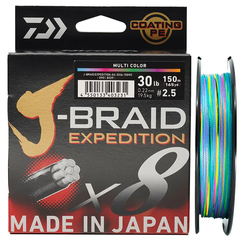 Daiwa J-Braid Expedition X8 PE Braided Fishing Line – 150M / 300M