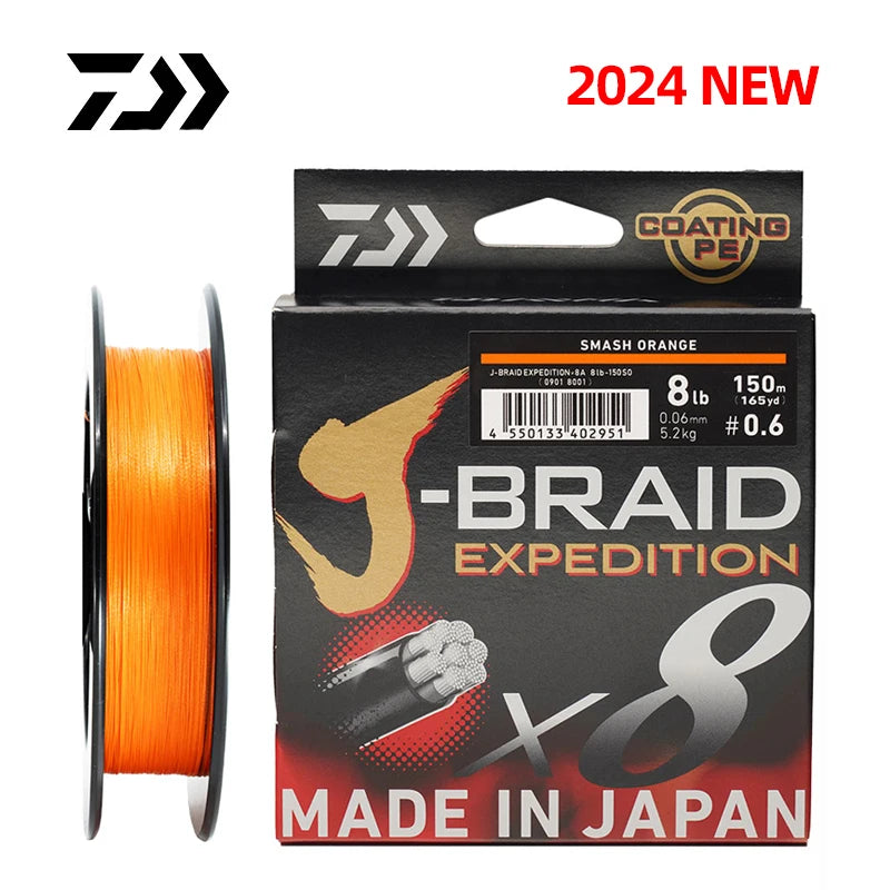 Daiwa J-Braid Expedition X8 PE Braided Fishing Line – 150M / 300M