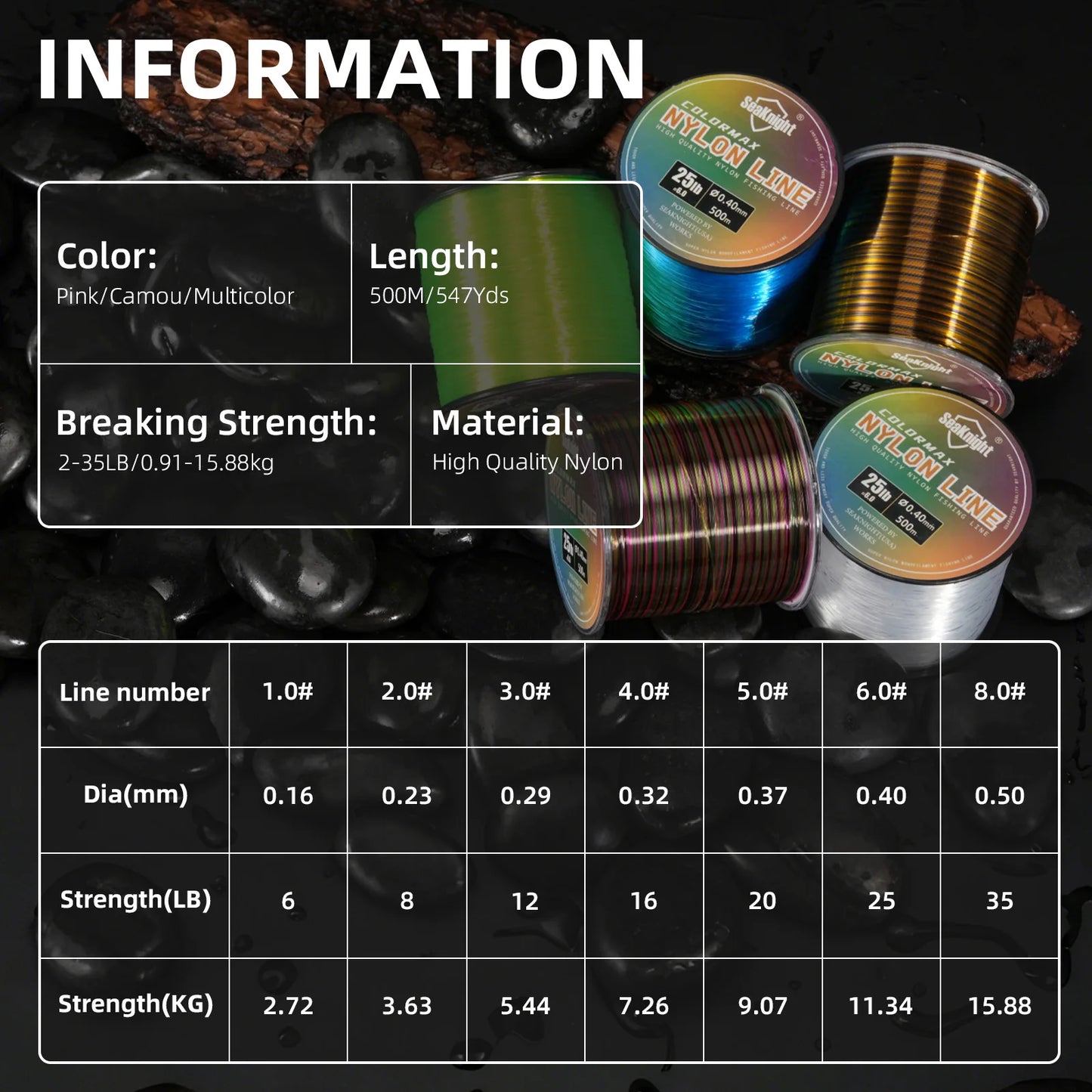 500m Nylon Monofilament Fishing Line