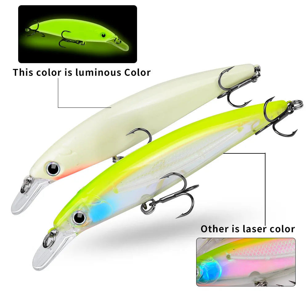Floating Minnow Jerkbait Fishing Lure – 9cm / 11cm