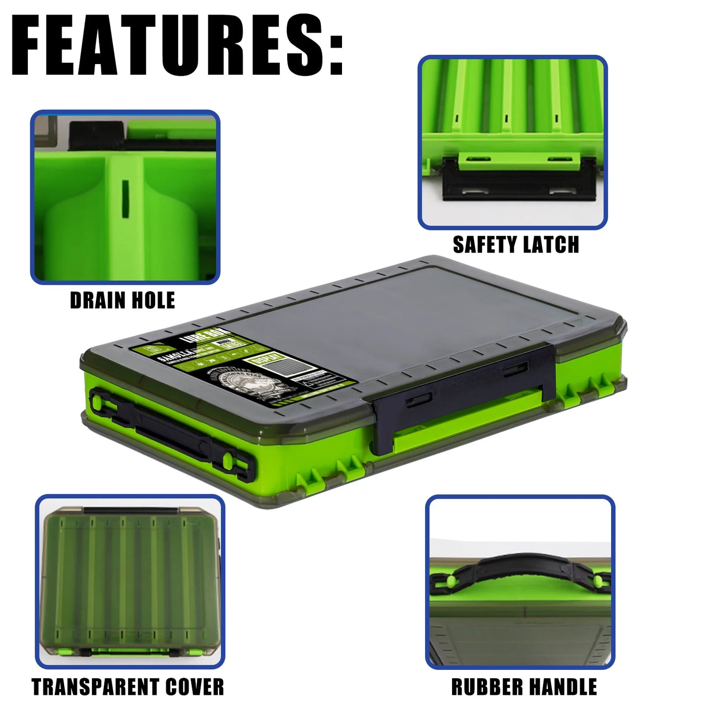 Double-Sided Fishing Tackle Organizer Box