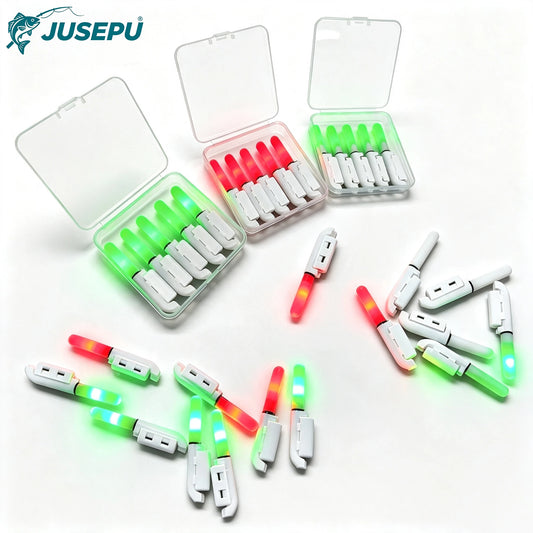 LED Fishing Rod Tip Bite Alarm Lights – 5 Pack