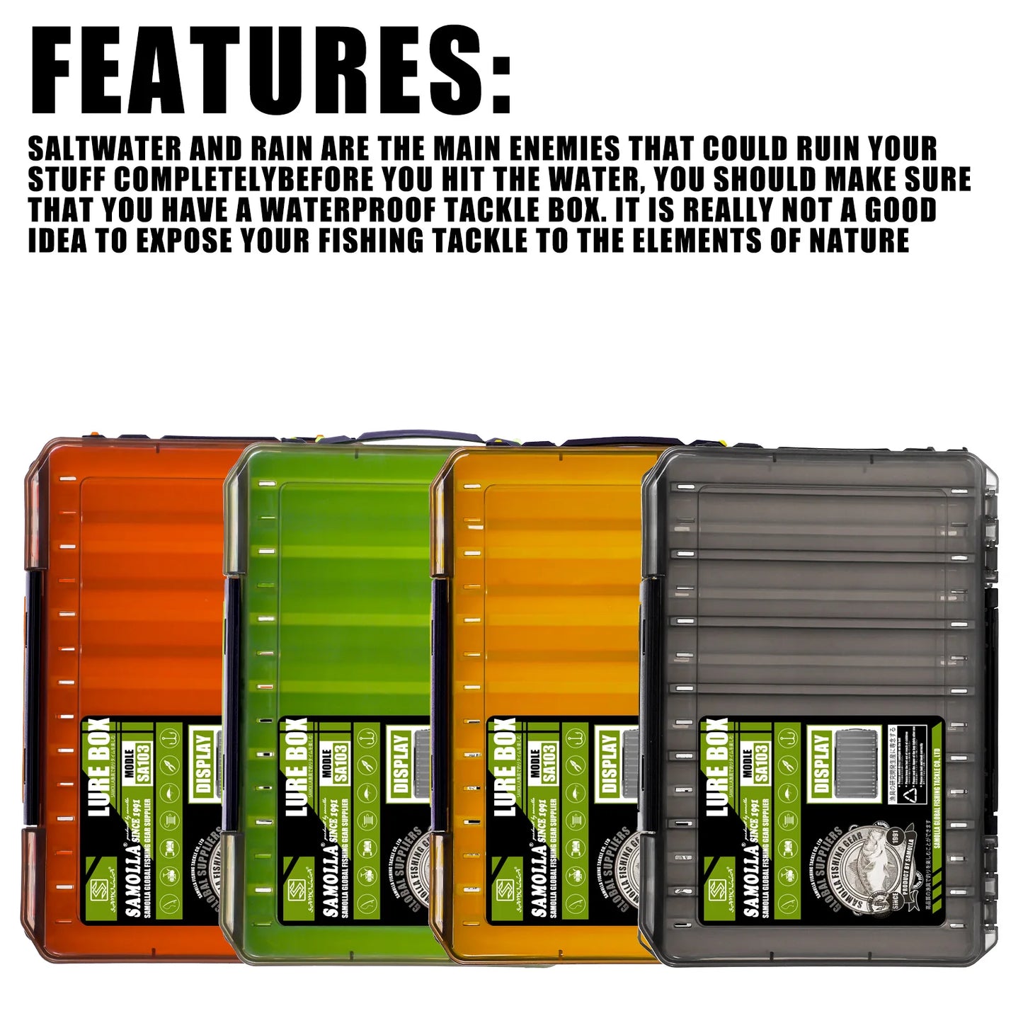 Double-Sided Fishing Tackle Organizer Box