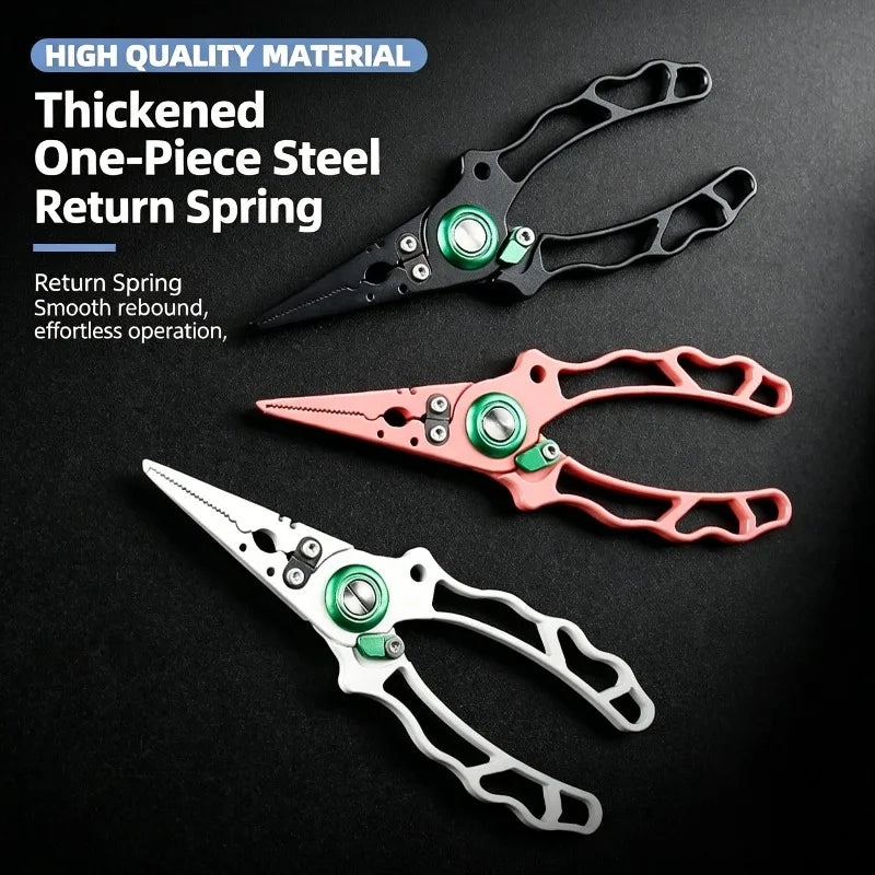 Stainless Steel Fishing Pliers – Hook Remover, Split Ring & Line Cutter
