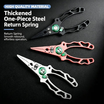 Stainless Steel Fishing Pliers – Hook Remover, Split Ring & Line Cutter