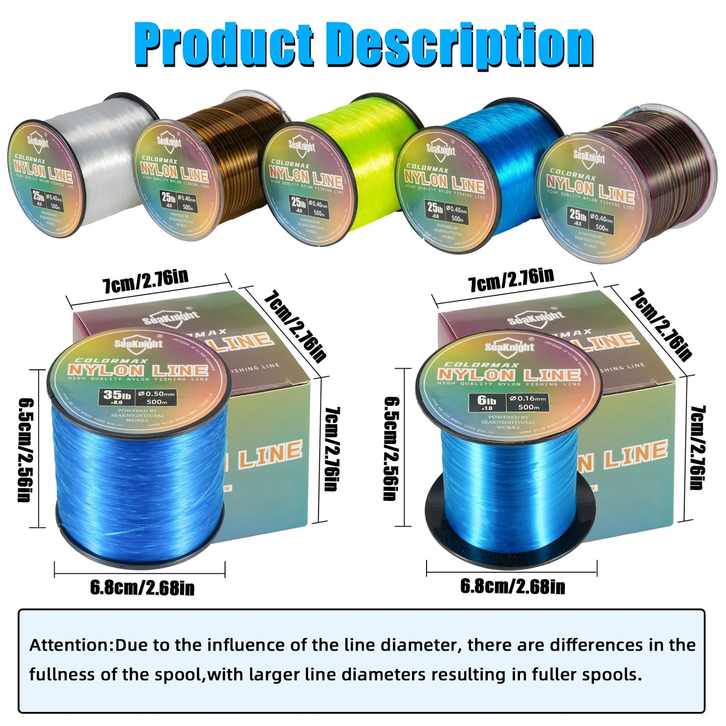 500m Nylon Monofilament Fishing Line