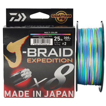 Daiwa J-Braid Expedition X8 PE Braided Fishing Line – 150M / 300M