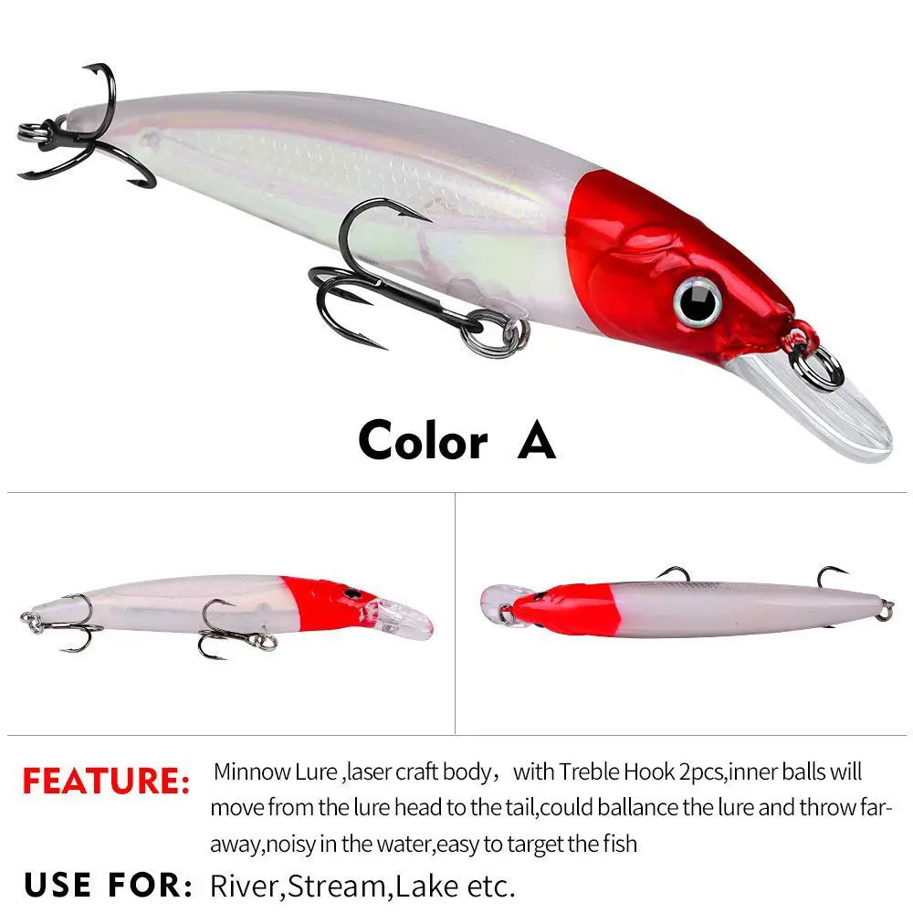 Floating Minnow Jerkbait Fishing Lure – 9cm / 11cm