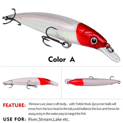Floating Minnow Jerkbait Fishing Lure – 9cm / 11cm