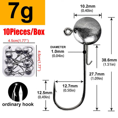 High Carbon Steel Jig Head Fishing Hooks