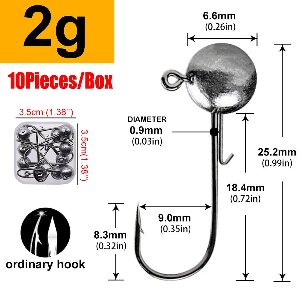 High Carbon Steel Jig Head Fishing Hooks
