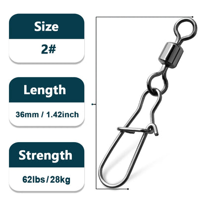 Duo-Lock Fishing Snap Swivels