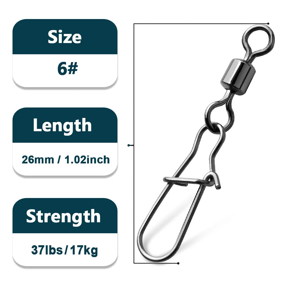 Duo-Lock Fishing Snap Swivels