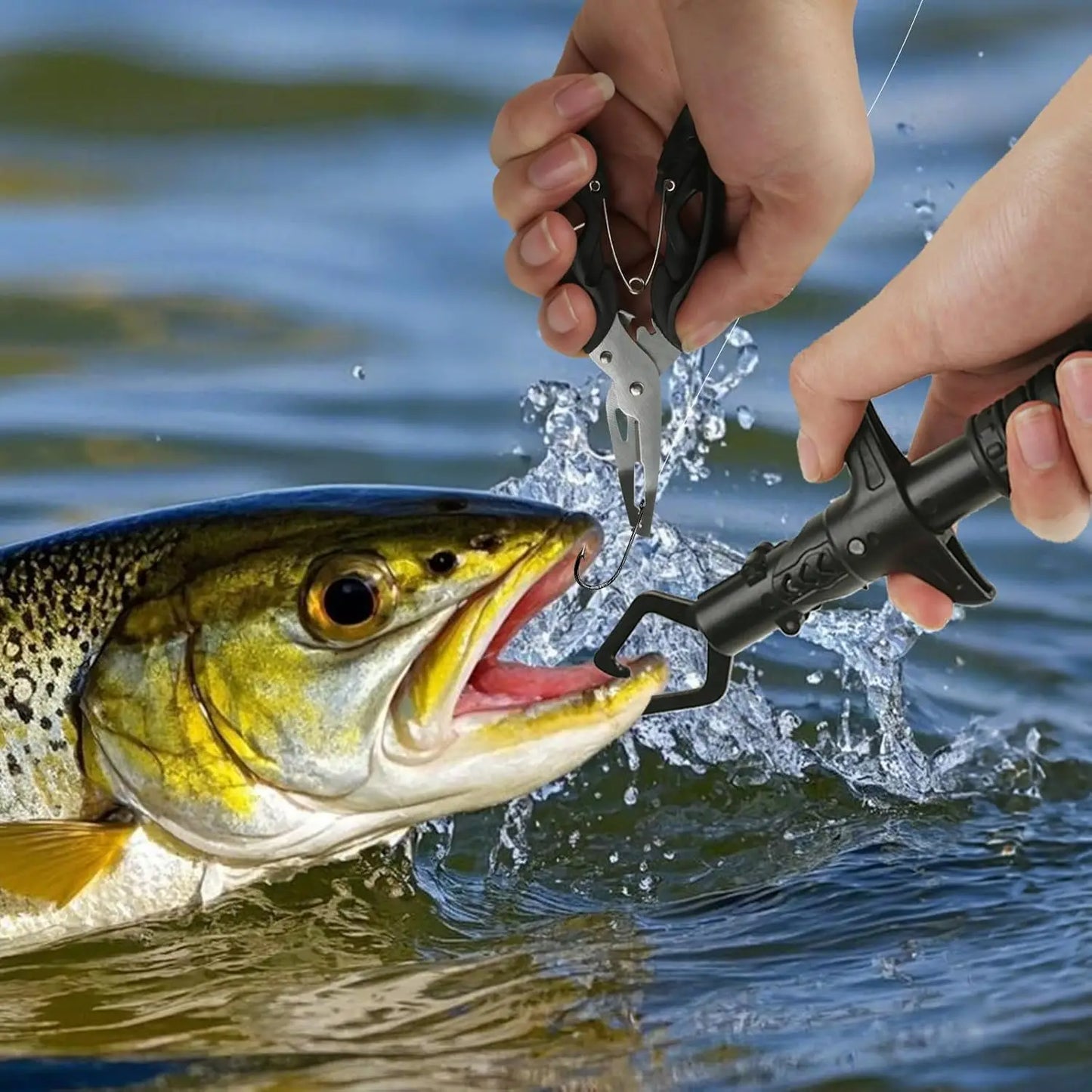 Fishing Pliers & Fish Lip Gripper Tool Set – Hook Remover