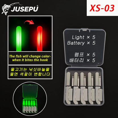 LED Fishing Rod Tip Bite Alarm Lights – 5 Pack