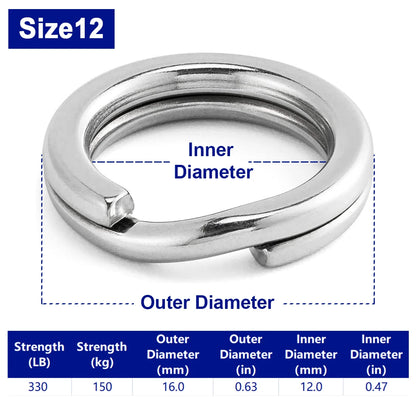 Stainless Steel Fishing Split Rings