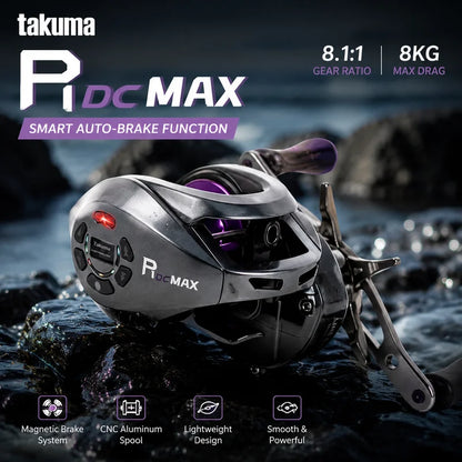 Takuma P1DC MAX Smart DC Baitcasting Reel – Anti-Backlash Casting Reel