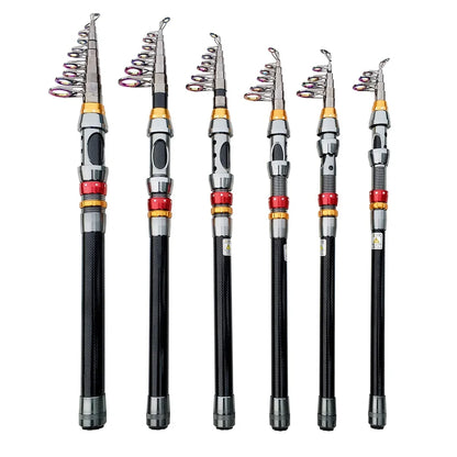Carbon Fiber Telescopic Fishing Rod & Reel Combo
