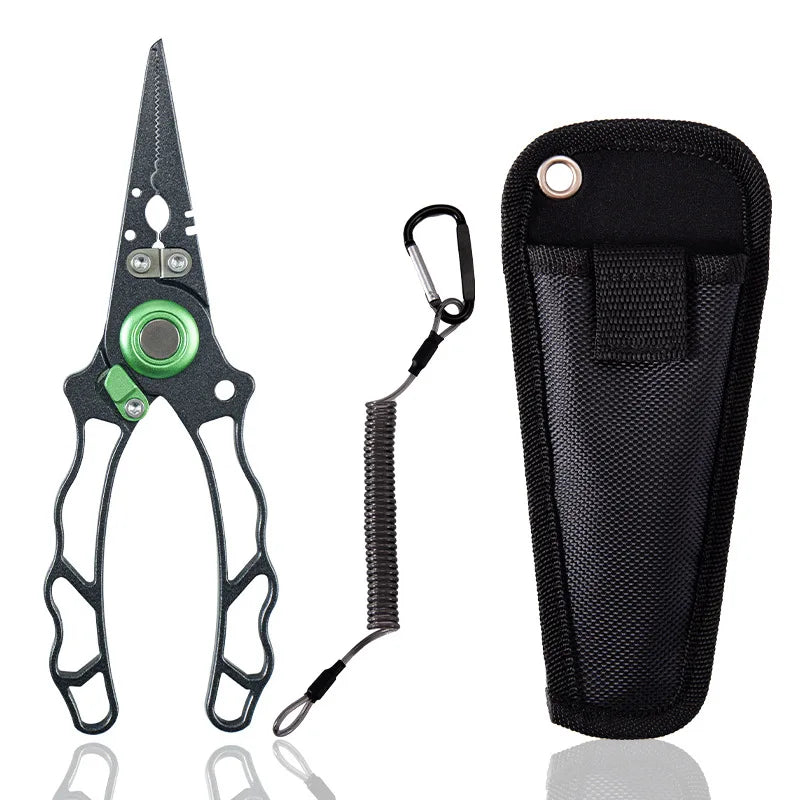 Stainless Steel Fishing Pliers – Hook Remover, Split Ring & Line Cutter