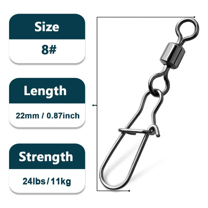 Duo-Lock Fishing Snap Swivels