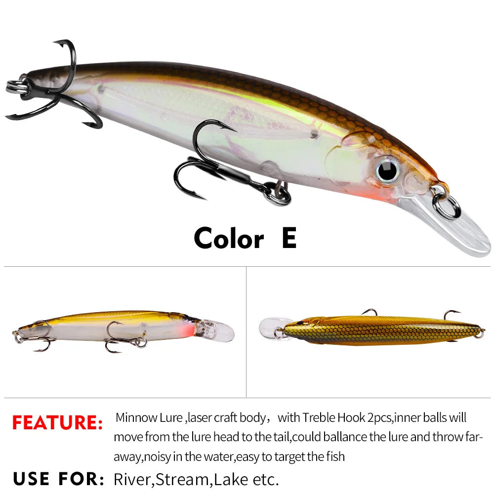 Floating Minnow Jerkbait Fishing Lure – 9cm / 11cm