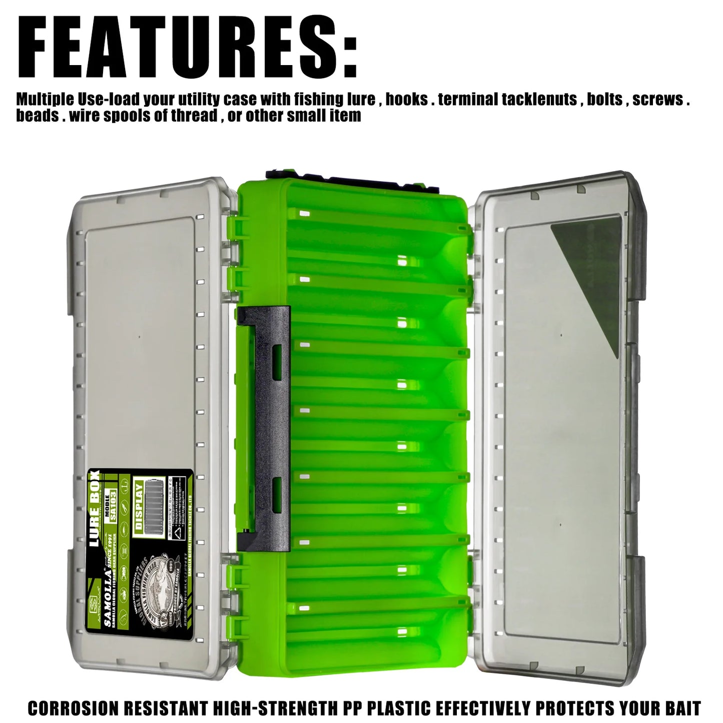 Double-Sided Fishing Tackle Organizer Box
