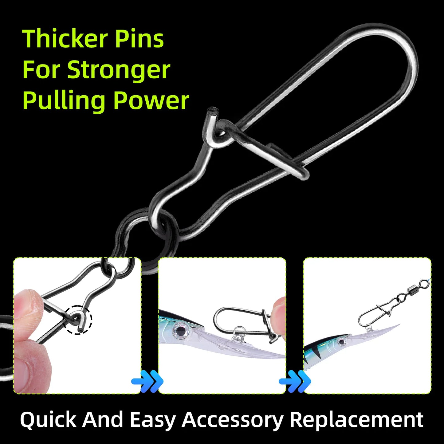 Duo-Lock Fishing Snap Swivels