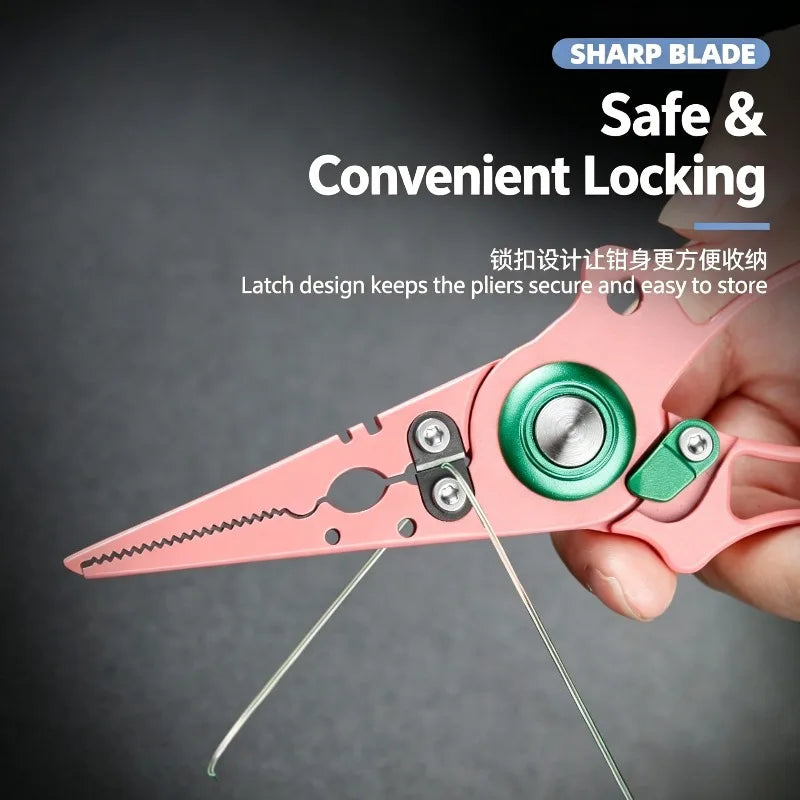 Stainless Steel Fishing Pliers – Hook Remover, Split Ring & Line Cutter