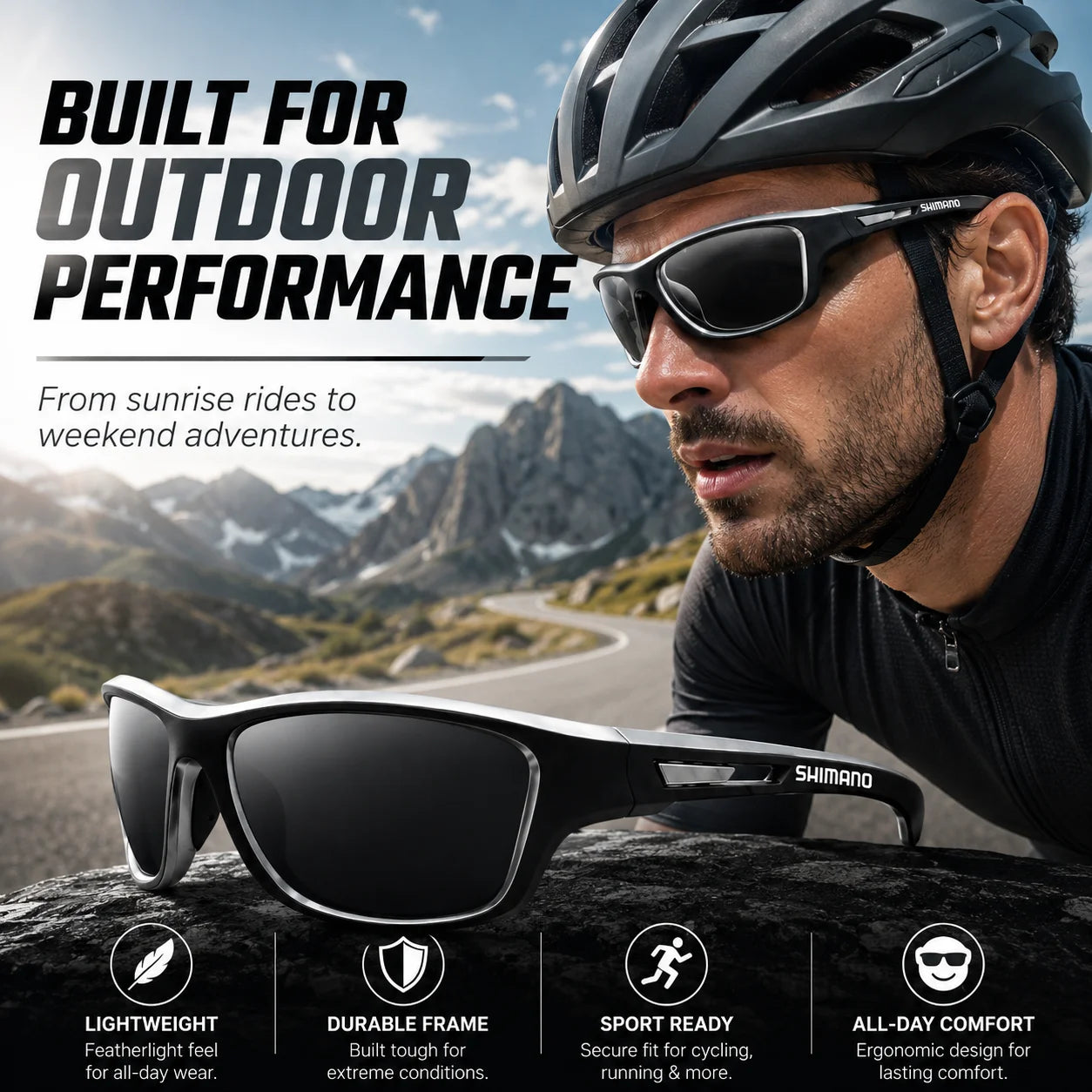 SHIMANO Polarized Fishing Sunglasses – UV400 Outdoor Fishing Eyewear