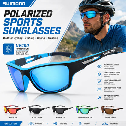 SHIMANO Polarized Fishing Sunglasses – UV400 Outdoor Fishing Eyewear