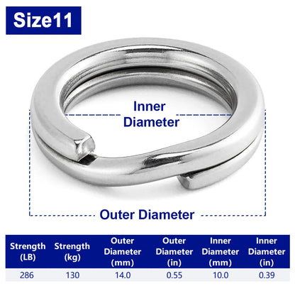 Stainless Steel Fishing Split Rings