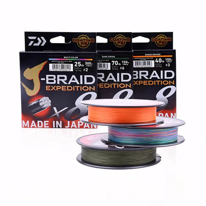Daiwa J-Braid Expedition X8 PE Braided Fishing Line – 150M / 300M