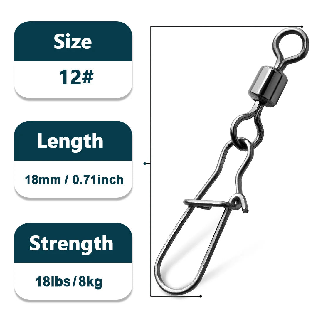 Duo-Lock Fishing Snap Swivels