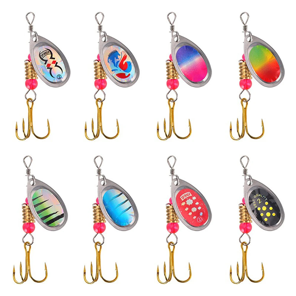 16-Piece Fishing Spinner Lure Kit with Tackle Box – Trout, Bass & Pike