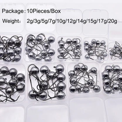 High Carbon Steel Jig Head Fishing Hooks