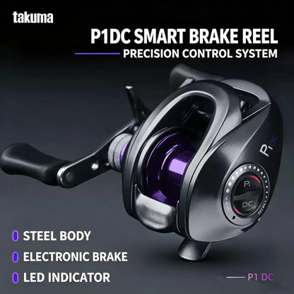 Takuma P1dc DC Casting Reel Self-Charging Smart Brake 6+1 Bearings 5kg Max Drag All-Purpose Long Cast Lure Fishing Reel