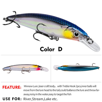 Floating Minnow Jerkbait Fishing Lure – 9cm / 11cm