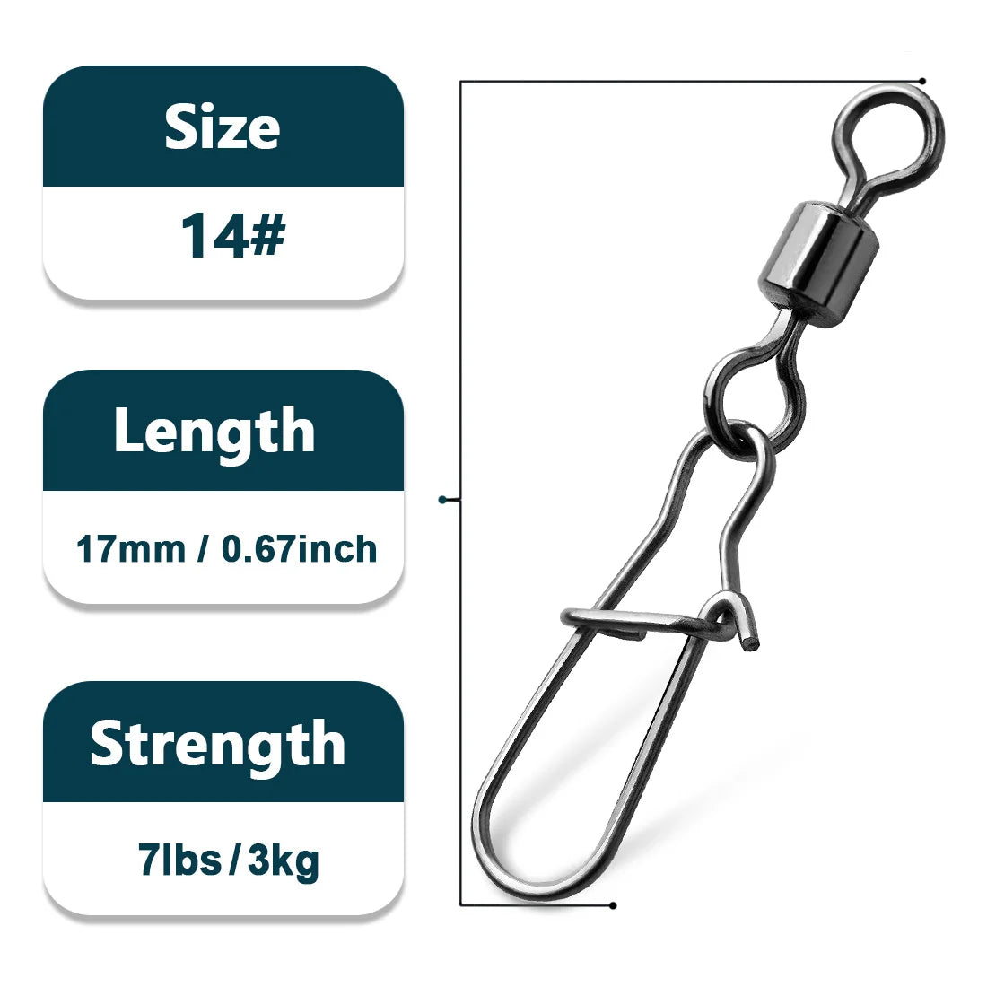 Duo-Lock Fishing Snap Swivels