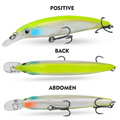 Floating Minnow Jerkbait Fishing Lure – 9cm / 11cm